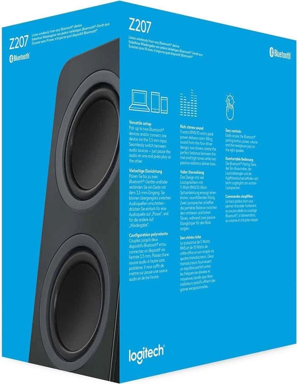 Logitech Z207 - Bluetooth-tietokonekaiuttimet - musta