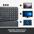 Miniatyrbild 3 av 6: Logitech K860 ERGO Qwerty - Trådlöst ergonomiskt tangentbord med handledsstöd