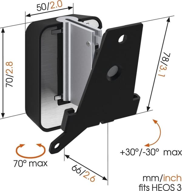 Vogel's SOUND 5203 WHITE HEOS 3 WALL MOUNT