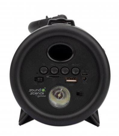 Manhattan-produkter Sound Science Bluetooth-högtalare med ficklampa - Trådlös Bluetooth-högtalare, Boom Box, FM, USB, Musik - Militär