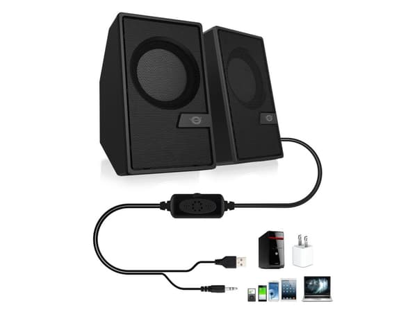 Conceptronic BJORN - kaiuttimet - PC:lle - langaton - Bluetooth - 6 wattia (yhteensä)