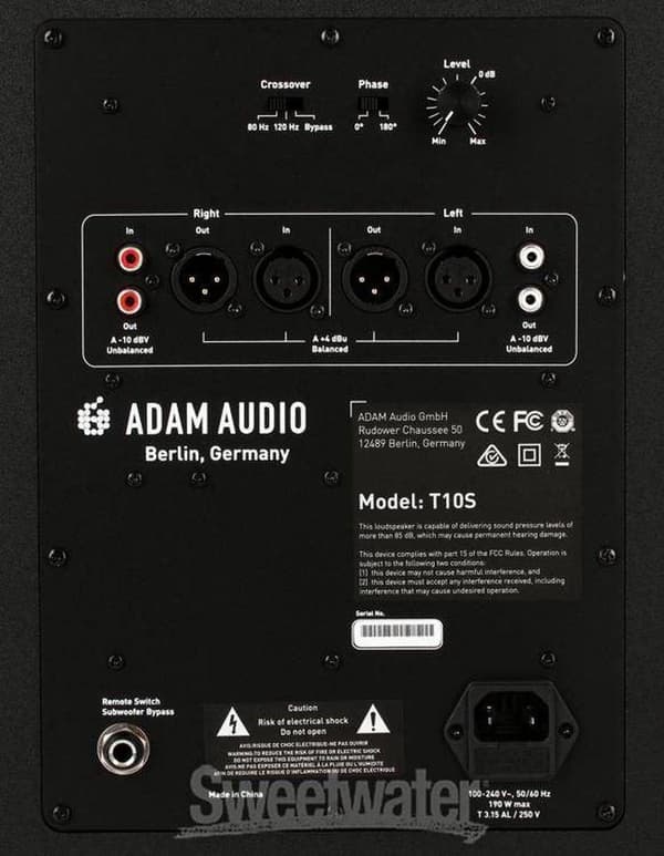 Adam T10s - Aktiv studio subwoofer