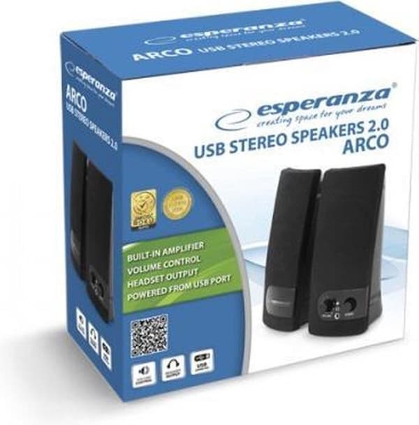 Esperanza EP119 2-vejs Black Wired 6 W