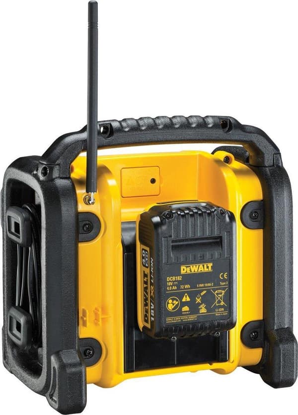 DeWALT DCR019-QW radio Arbejdsplads Sort, Gul