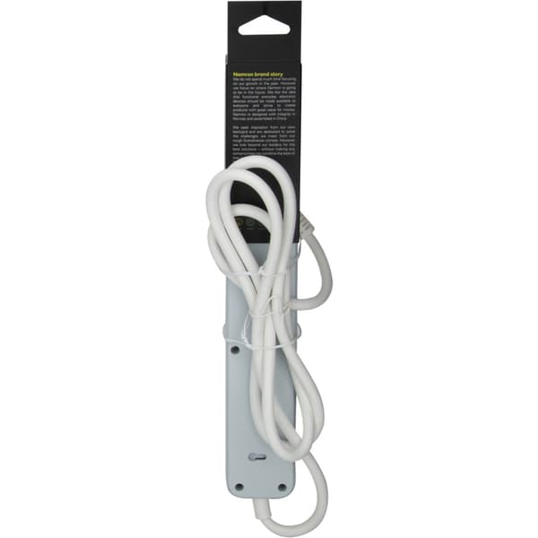 Namron Skjøteledning 4-veis Jord USB-A/C 1,5m Hvit