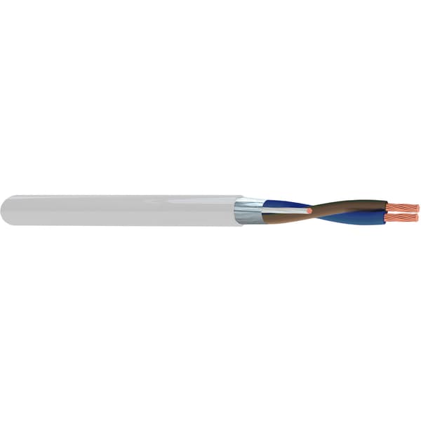 Brannalarmkabel 2x1/1mm² Folieskjermet alarmkabel