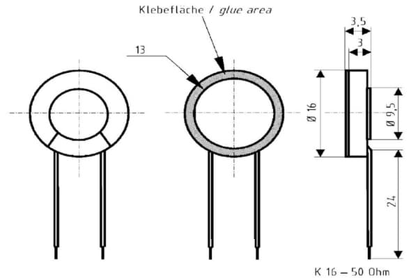 Visaton Vs-k16 Miniatyrhögtalare 16 mm 50 Ohm