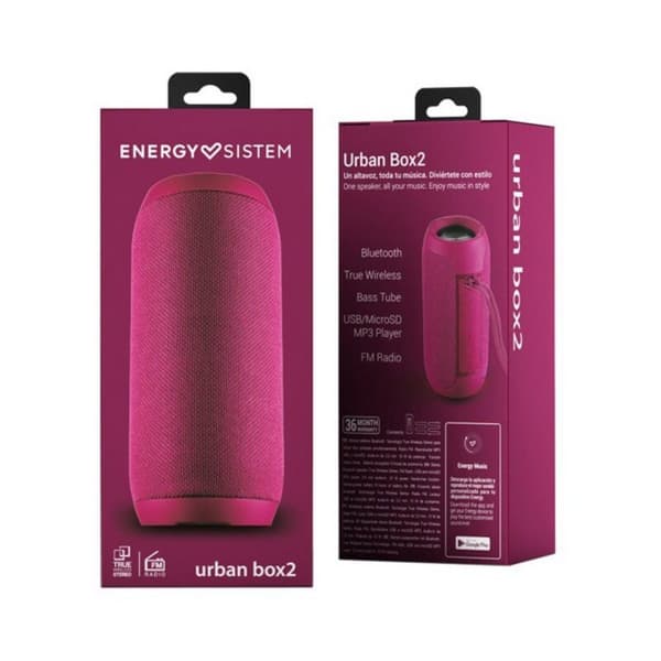 Trådløs Bluetooth-Høyttaler Energy Sistem Urban Box 2 - Magenta