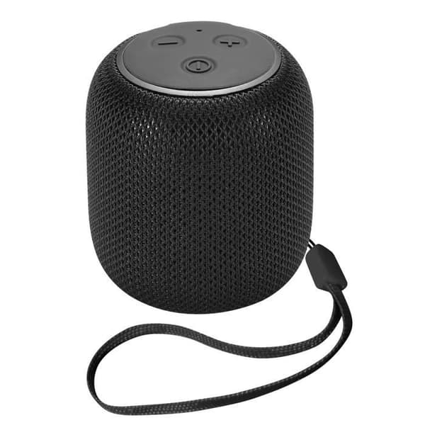 Bärbar Mini FM-radio Bluetooth-högtalare och Micro-SD-kortplats med svart handledsrem