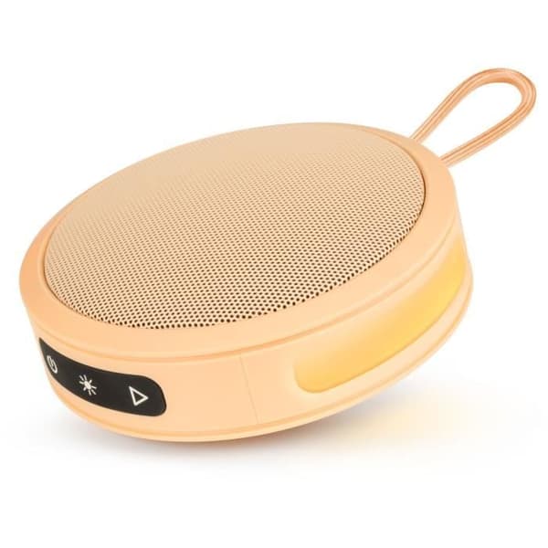 BIGBEN Party - Rund Bluetooth-högtalare med rem och ljuseffekter - 15W - Pastell Orange