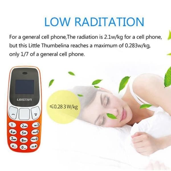 Letouch Mini Bluetooth-mobiltelefon Dubbla analoga omvandlare L8STAR O1W1 (blå)