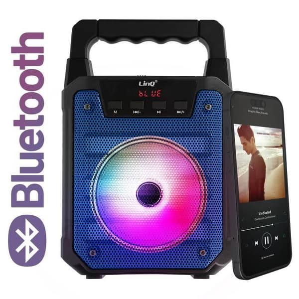 Lätt högtalare - LINQ - Bluetooth - Mikrofonkompatibel - Kortläsare - Blå
