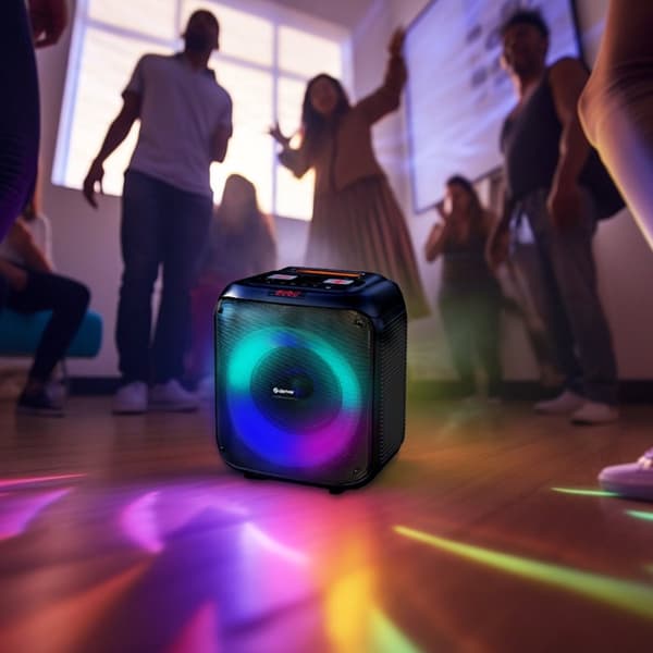 Denver Bluetooth Speaker Party Box - Disco Lights - Inkl. Fjernbetjening - Mikrofontilslutning - BPS250 - Sort