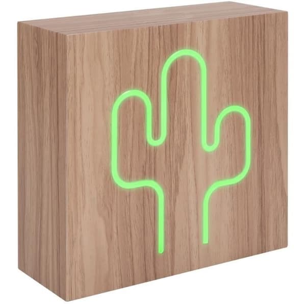 Bluetooth-högtalare - BIGBEN INTERACTIVE - Neon Cactus - Trä - Storlek L - 15W