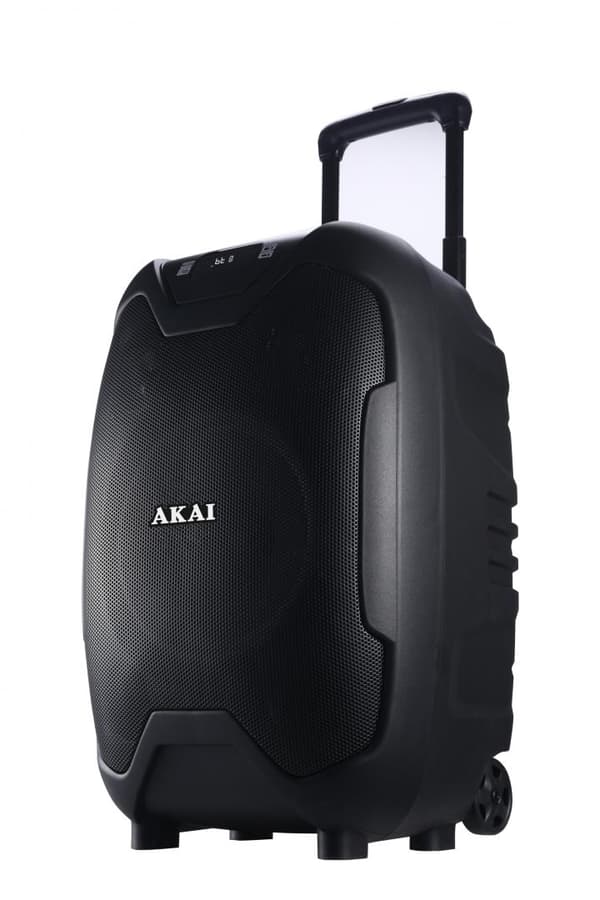 Boxa portabila AKAI, tip troller, 50 W RMS, Bluetooth, acumulator 4500 mAh, "ABTS-X10 PLUS" (timbru verde 11 lei)