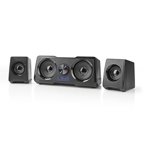 NEDIS herní reproduktory/ 2.2/ výkon 48 W/ 3,5 mm jack/ LED/ USB/ ovládání hlasitosti/ černé