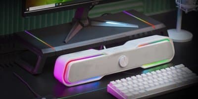 Mars Gaming MSBXW Bluetooth 5.0 Soundbar with RGB / AUX / 10W