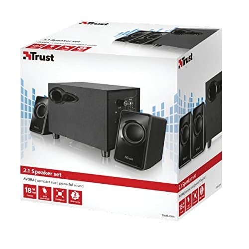 BOXE TRUST, "Avora",, 2.1, RMS:  9 W negru, "TR-20442"  (timbru verde 2.00 lei)