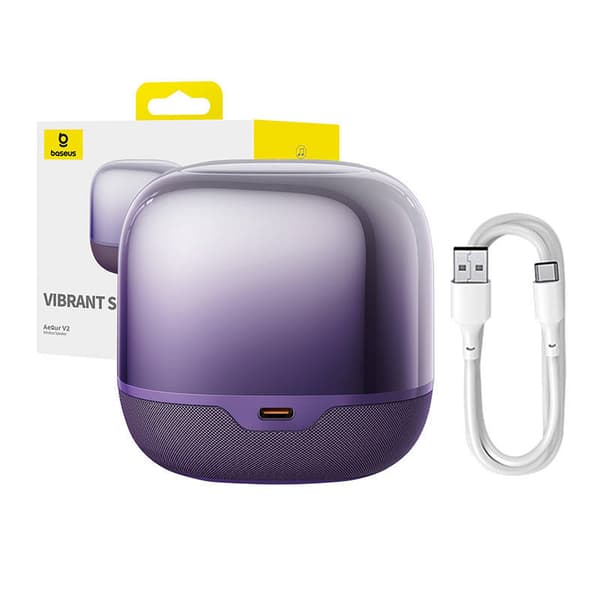 BOXA Baseus AeQur V2, wireless, 14 ore durata baterie, suporta pairing stereo cu alta boxa Baseus AeQur, mov, "A20056200521-00"  (timbru verde 2.00 le