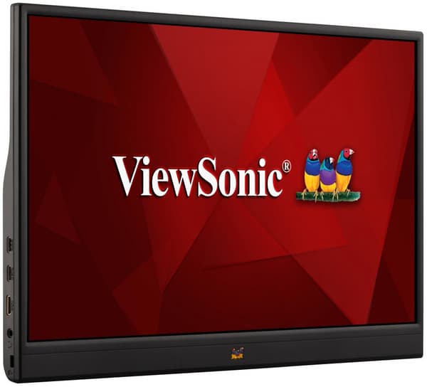 ViewSonic VA1655 - přenosný mon./ 15,6"/ IPS/ 16:9/ 1920x1080/ 7ms/ 250cd/m2/ miniHDMI/ 2xUSB-C/ integ. stojan/ repro