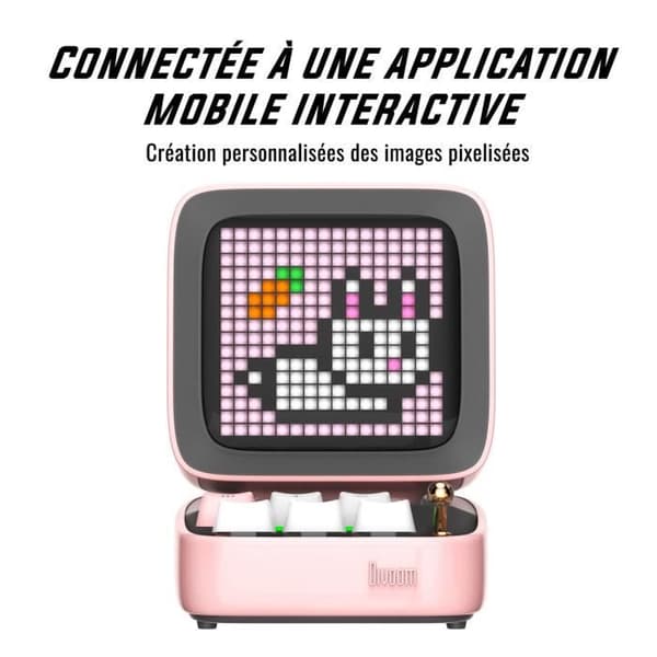 Divoom Ditoo Pro Pink Bluetooth-högtalare med 15W Pixel-skärm
