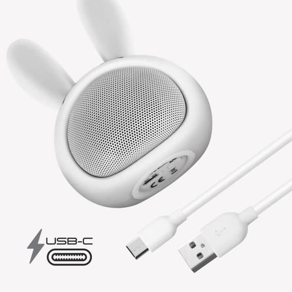 Moxie 3W Bluetooth-högtalare - Luminous Rabbit Design - 3h batteritid