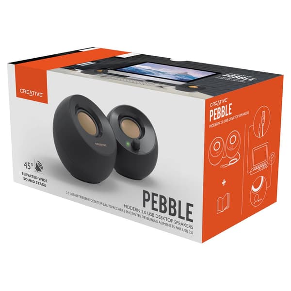 Creative Højttalere Pebble 2.0 Usb Sort