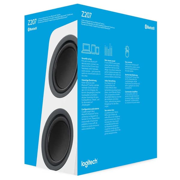 Logitech Kaiutin Z207 Bluetooth Valkoinen
