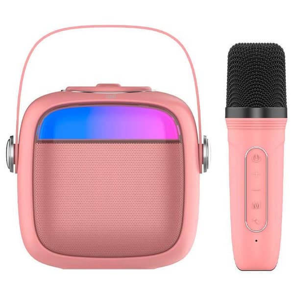 Cool Bluetooth Højttaler Universal Music Cord Mini Karaoke 6w Rosa