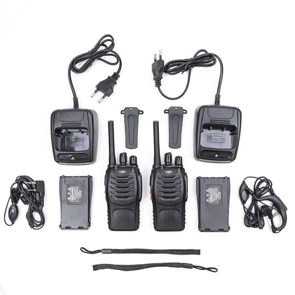 Pni Pmr Walkie Talkie R40 Pro 4 Enheder Sort