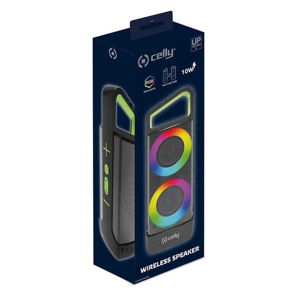 Celly Bluetooth Højttaler Rgb 10w Sort