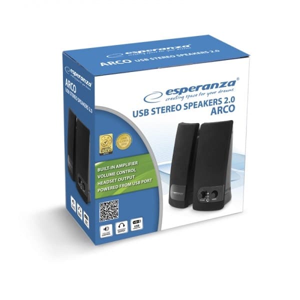 Esperanza EP119 2-vejs Black Wired 6 W