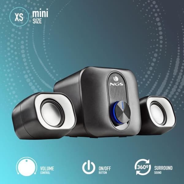 Mini Stereo Högtalare - NGS - COMET 2.1 - 20W - USB - 3,5 mm