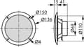 Miniatyrbild 4 av 4: FR 13 WP - 4 Ohm (vit) - Saltvattenbeständig 13 cm (5") full-range driver