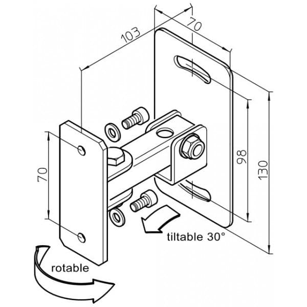 K&M 24180 - seinäkiinnike, valkoinen