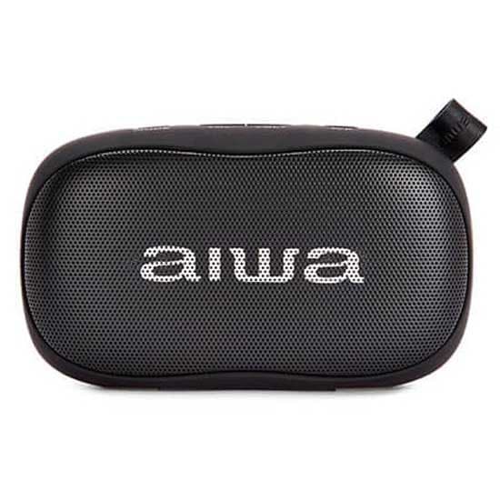 Aiwa Bluetooth Højttaler Bs-110bk Sort Blå, Sort