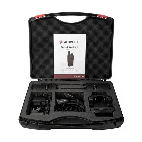Albrecht Walkie-talkies Tectalk Worker 3 2 Enheter Svart