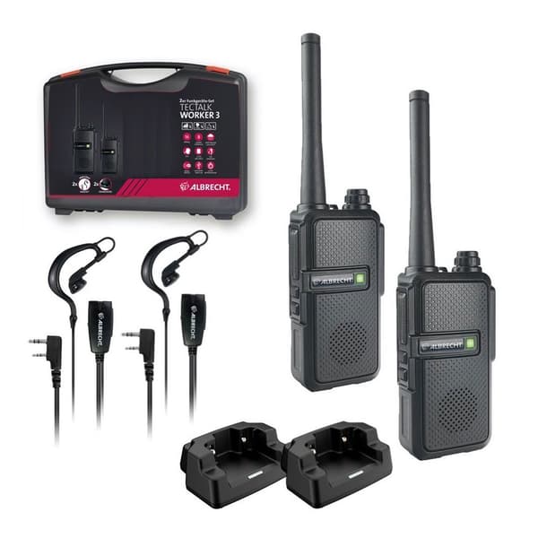 Albrecht Walkie-talkies Tectalk Worker 3 2 Enheter Svart