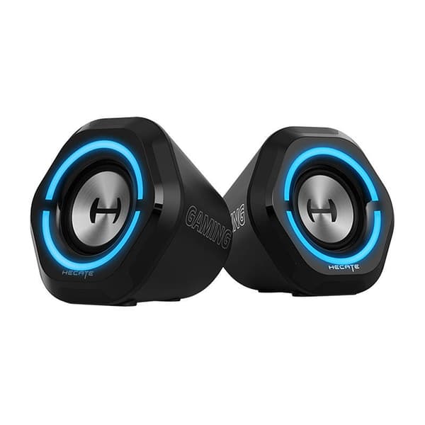 Edifier G1000 2.0 Audio System, BT V5.3, USB, AUX, 2.5-inch Drivers, RGB Lighting, 5W (RMS), Black