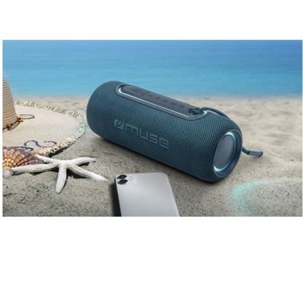 MUSE M-780 BTB blå trådlös högtalare med 20 W effekt, Bluetooth och USB-C-anslutning, damm- och vattentäthet
