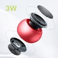 Miniatyrbild 3 av 4: Moxie Iron Boom Mini trådlös Bluetooth-högtalare - Röd - 3h batteritid