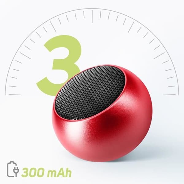Moxie Iron Boom Mini trådlös Bluetooth-högtalare - Röd - 3h batteritid