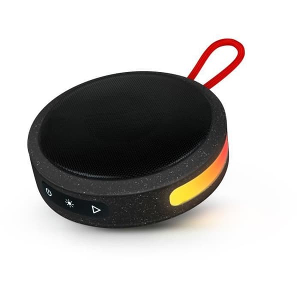 BIGBEN PARTY rund Bluetooth-högtalare - 15W - Svart och röd