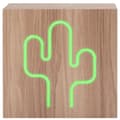 Miniatyrbild 5 av 6: Bluetooth-högtalare - BIGBEN INTERACTIVE - Neon Cactus - Trä - Storlek L - 15W