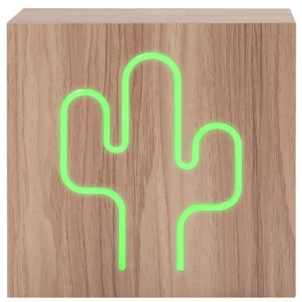 Bluetooth-högtalare - BIGBEN INTERACTIVE - Neon Cactus - Trä - Storlek L - 15W