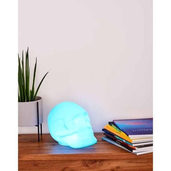 BIGBEN BTLSSKULL lysande Bluetooth-högtalare - 10m räckvidd - Uppladdningsbart batteri - Vit