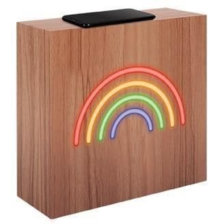 Bluetooth-högtalare - BIGBEN INTERACTIVE - Neon Rainbow - Trä - Storlek L - Induktion