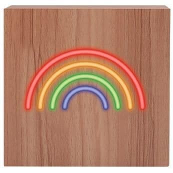 Bluetooth-högtalare - BIGBEN INTERACTIVE - Neon Rainbow - Trä - Storlek L - Induktion Trä
