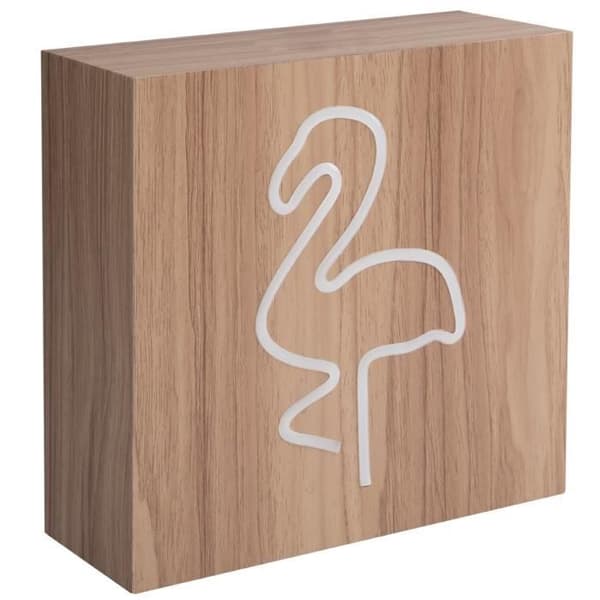 BIGBEN INTERACTIVE Neon Wood Bluetooth-högtalare Rosa Flamingo storlek L
