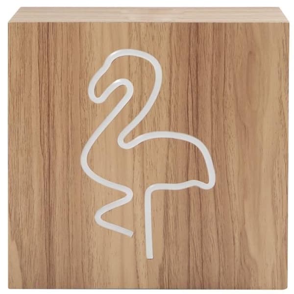 BIGBEN INTERACTIVE Neon Wood Bluetooth-högtalare Rosa Flamingo storlek L